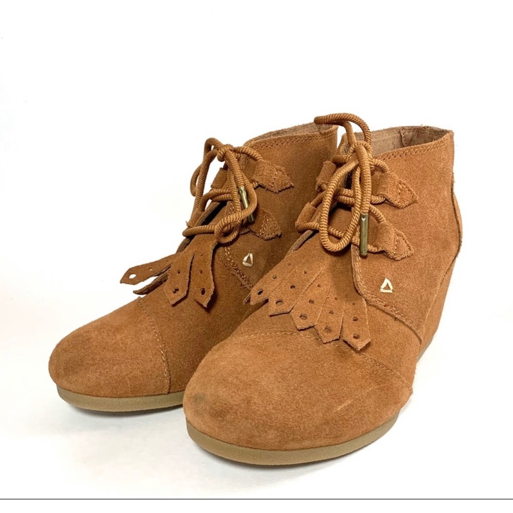 Toms wedge bootie shoes